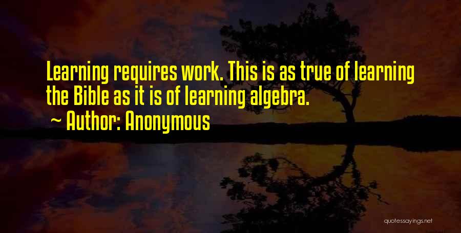 Algebra Quotes By Anonymous