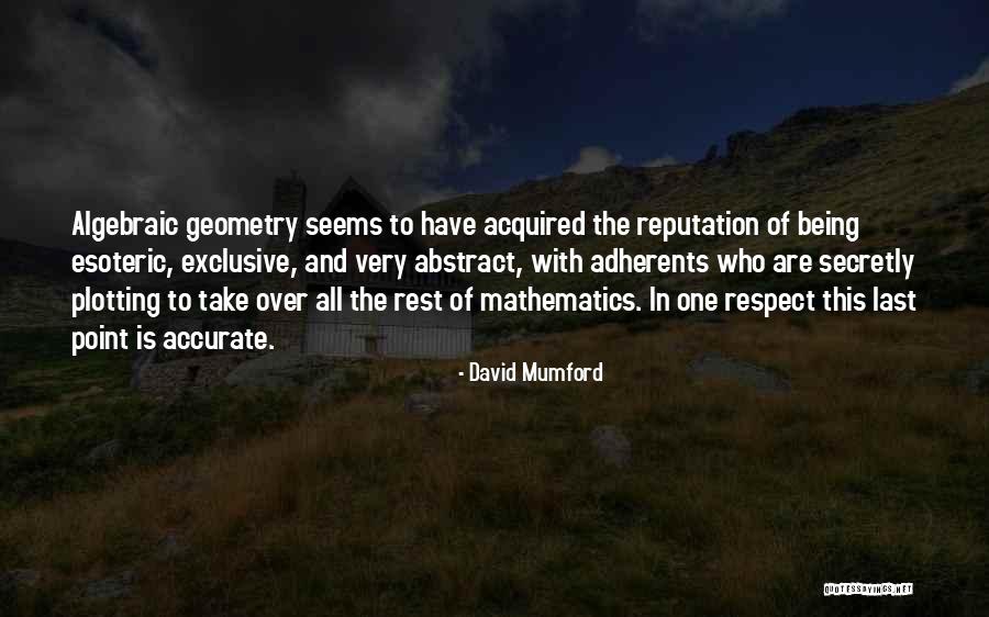 Algebraic Quotes By David Mumford