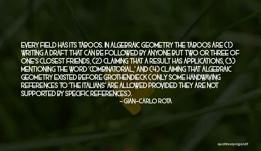 Algebraic Quotes By Gian-Carlo Rota Algebraic Quotes By Gian-Carlo Rota