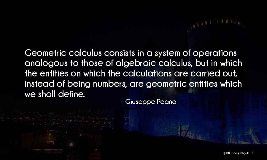 Algebraic Quotes By Giuseppe Peano