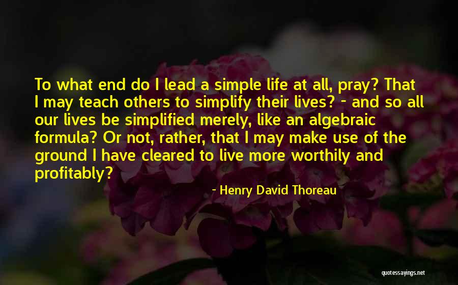 Algebraic Quotes By Henry David Thoreau