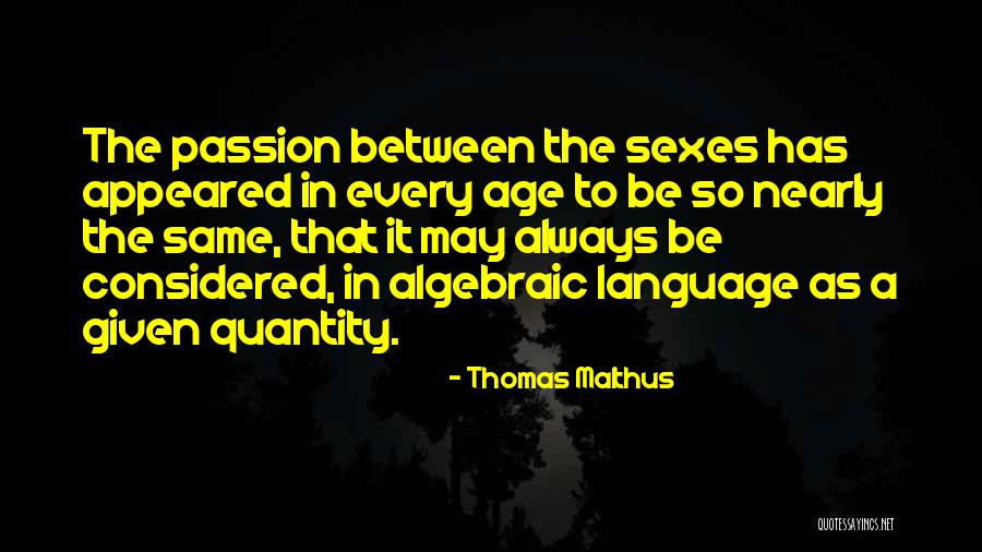 Algebraic Quotes By Thomas Malthus