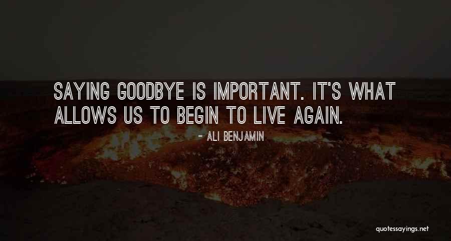 Ali Quotes By Ali Benjamin