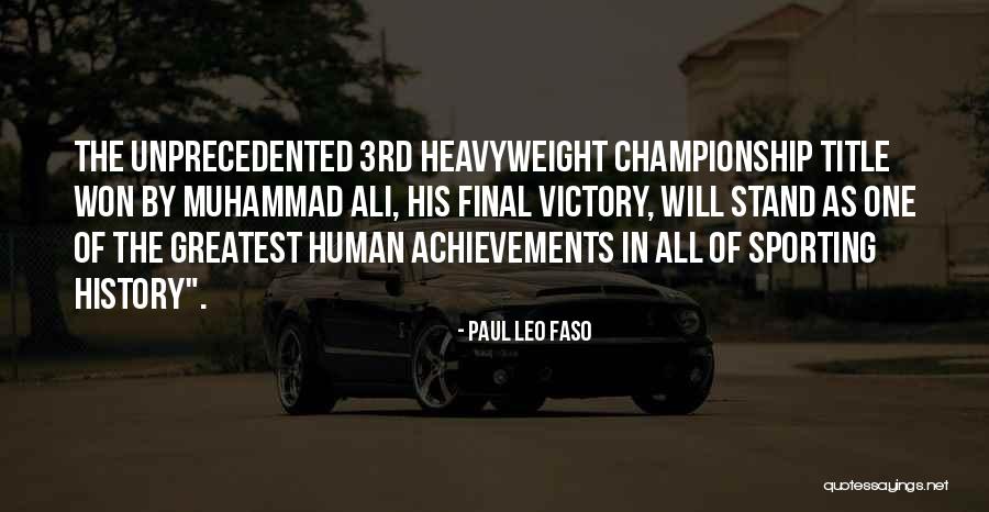 Ali Quotes By Paul Leo Faso