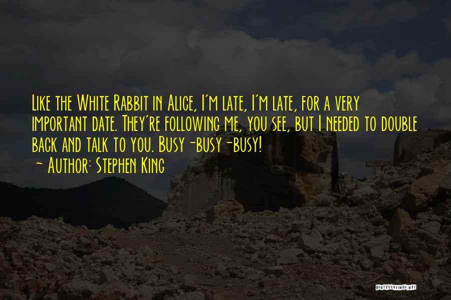 Alice And The White Rabbit Quotes By Stephen King