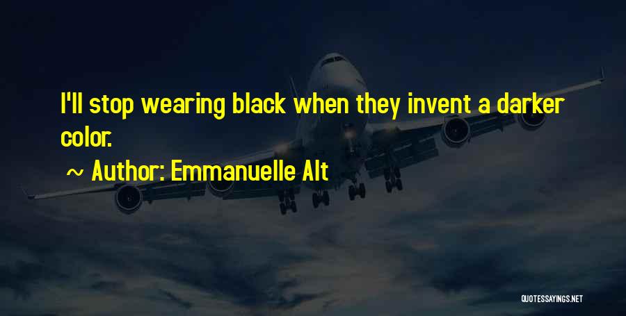 All Black Fashion Quotes By Emmanuelle Alt