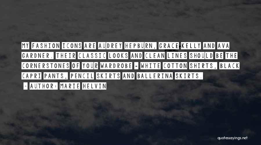 All Black Fashion Quotes By Marie Helvin