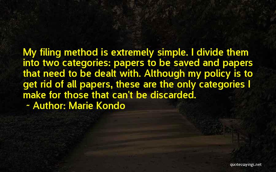 All Categories Quotes By Marie Kondo