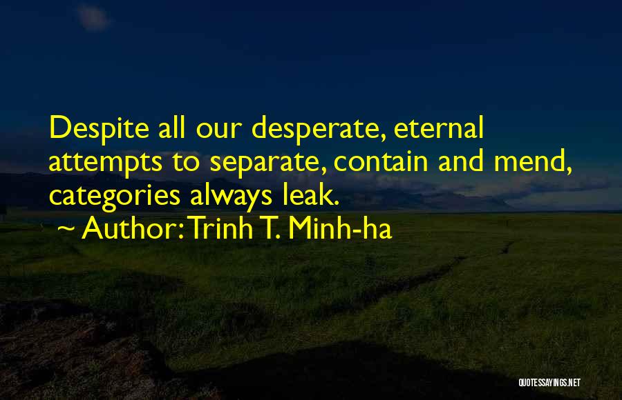 All Categories Quotes By Trinh T. Minh-ha