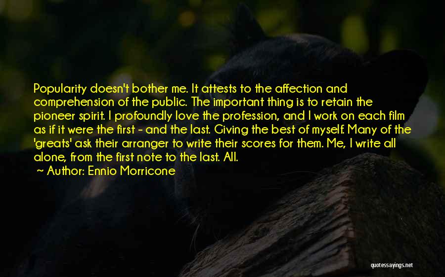 All For Love Important Quotes By Ennio Morricone