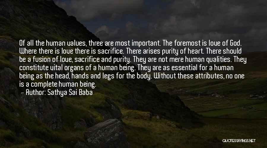 All For Love Important Quotes By Sathya Sai Baba