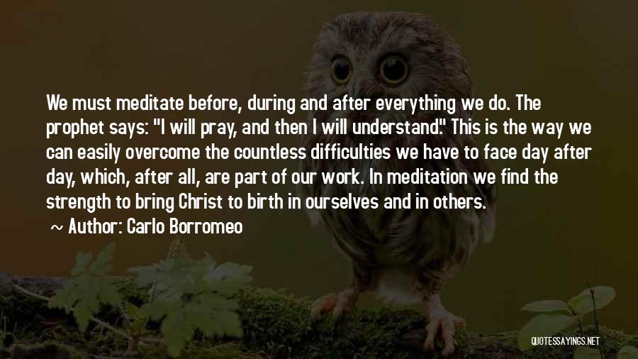 All I Can Do Is Pray Quotes By Carlo Borromeo