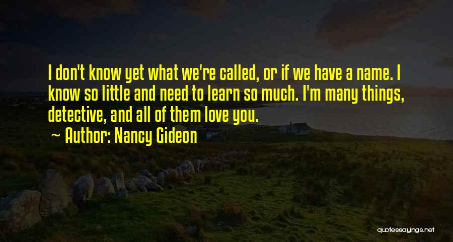 All I Need Love Quotes By Nancy Gideon