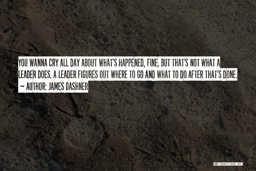 All I Wanna Do Is Cry Quotes By James Dashner