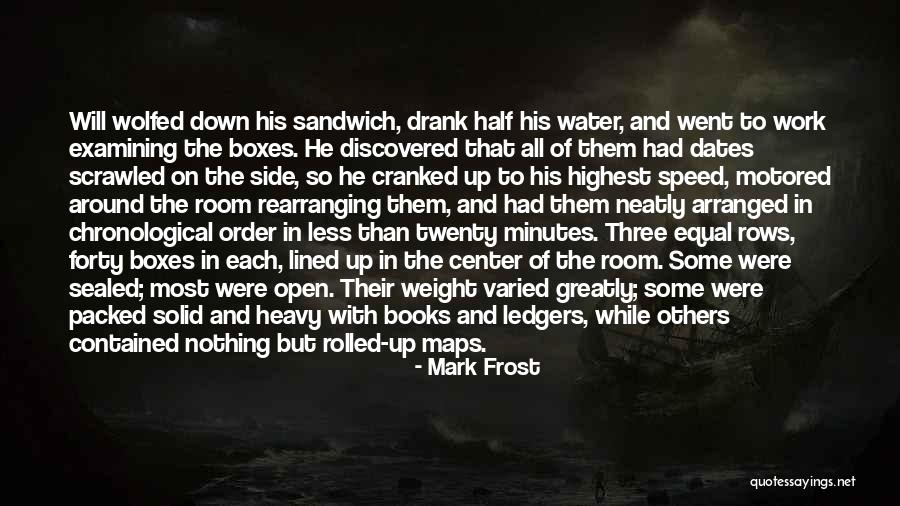 All Lined Up Quotes By Mark Frost