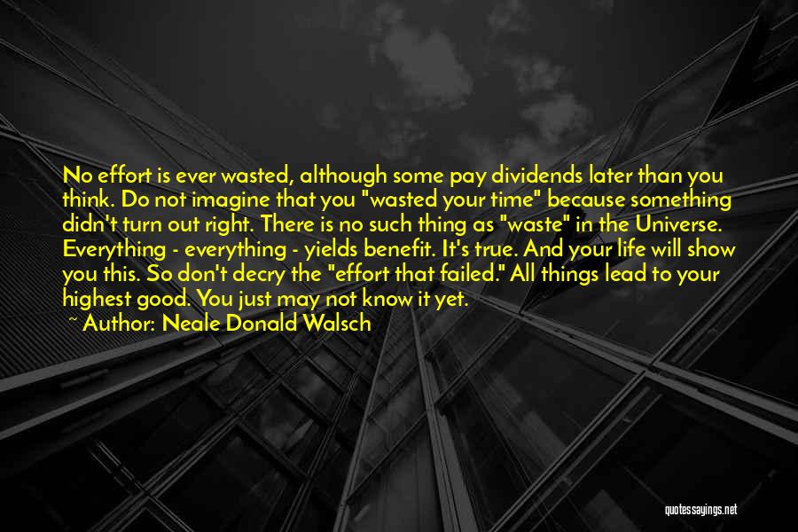 All Out Effort Quotes By Neale Donald Walsch