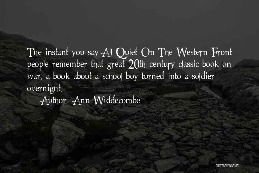 All Quiet On The Western Front Quotes By Ann Widdecombe