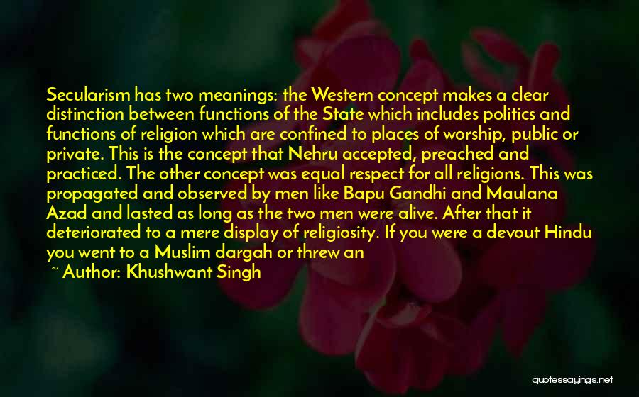 All Religions Are Equal Quotes By Khushwant Singh