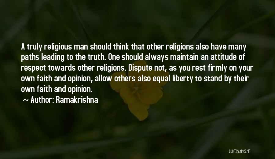 All Religions Are Equal Quotes By Ramakrishna