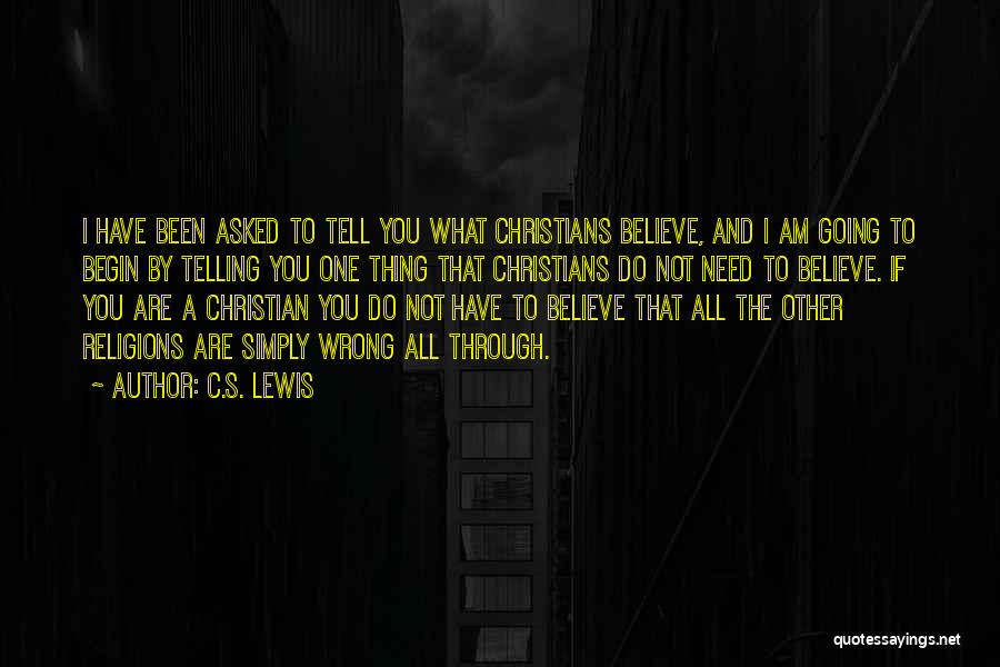 All Religions Are One Quotes By C.S. Lewis