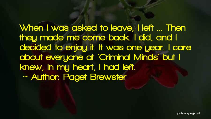 All The Criminal Minds Quotes By Paget Brewster