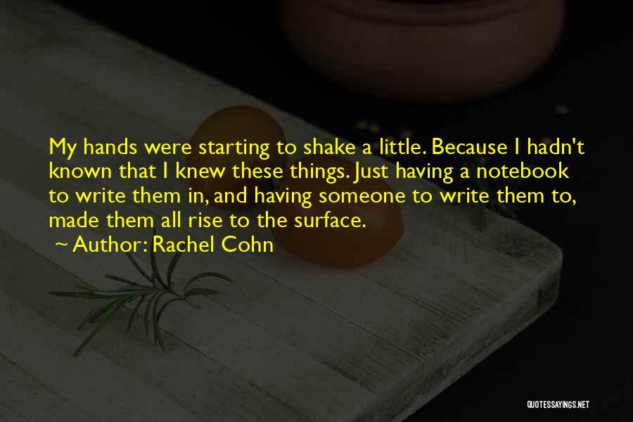 All These Little Things Quotes By Rachel Cohn