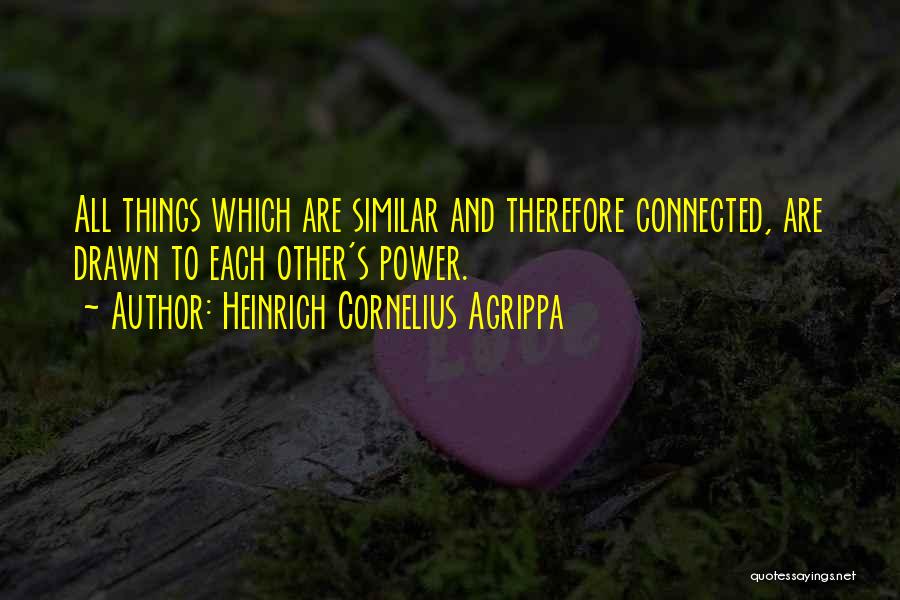 All Things Connected Quotes By Heinrich Cornelius Agrippa