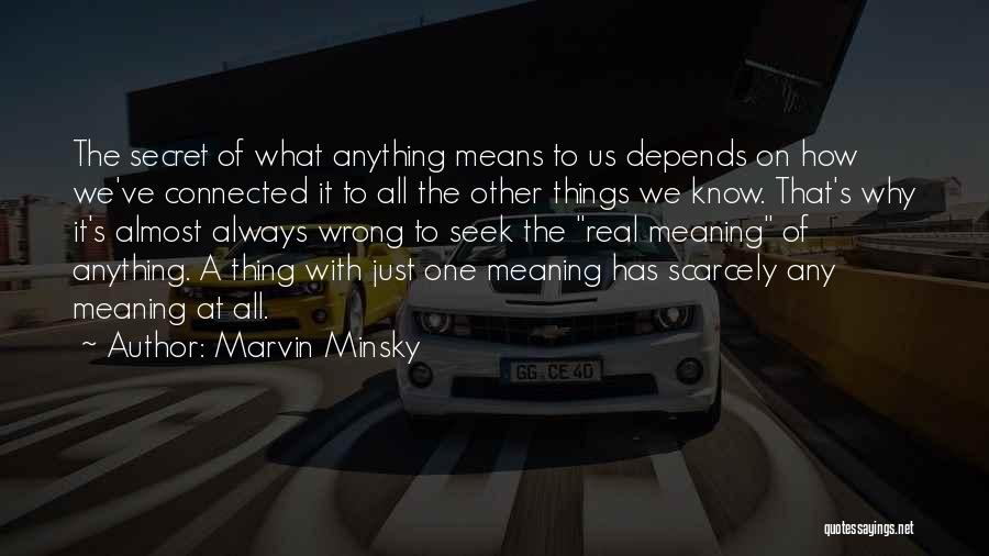 All Things Connected Quotes By Marvin Minsky