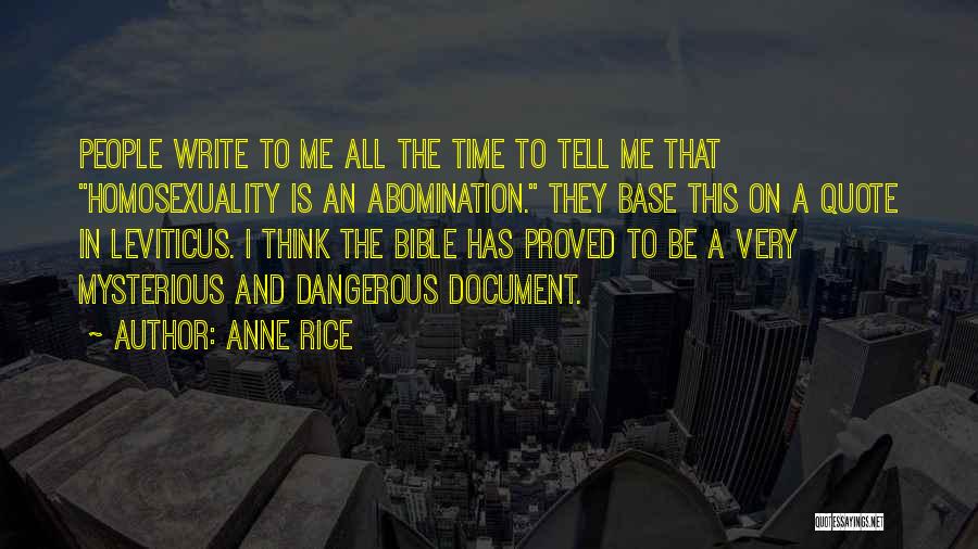 All Time Bible Quotes By Anne Rice