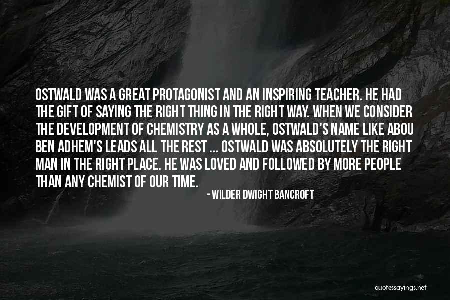 All Time Great Inspirational Quotes By Wilder Dwight Bancroft