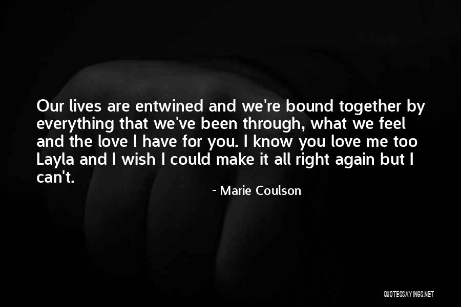 All We've Been Through Quotes By Marie Coulson All We've Been Through Quotes By Marie Coulson
