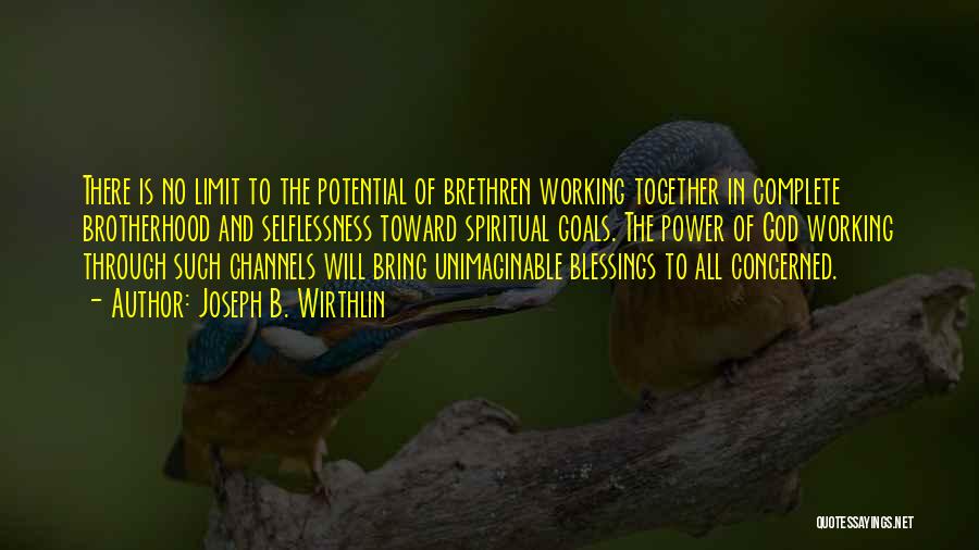 All Working Together Quotes By Joseph B. Wirthlin