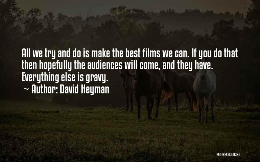 All You Can Do Is Try Quotes By David Heyman