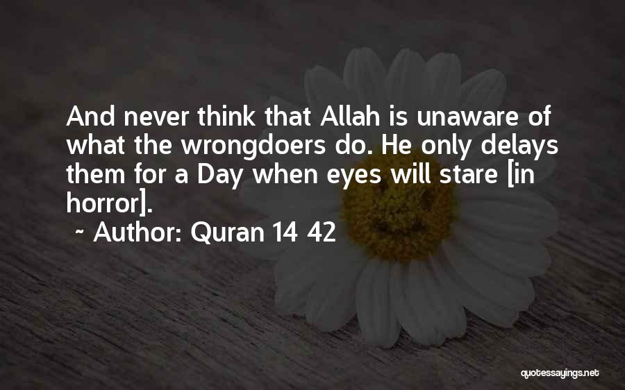 Allah And Islam Quotes By Quran 14 42