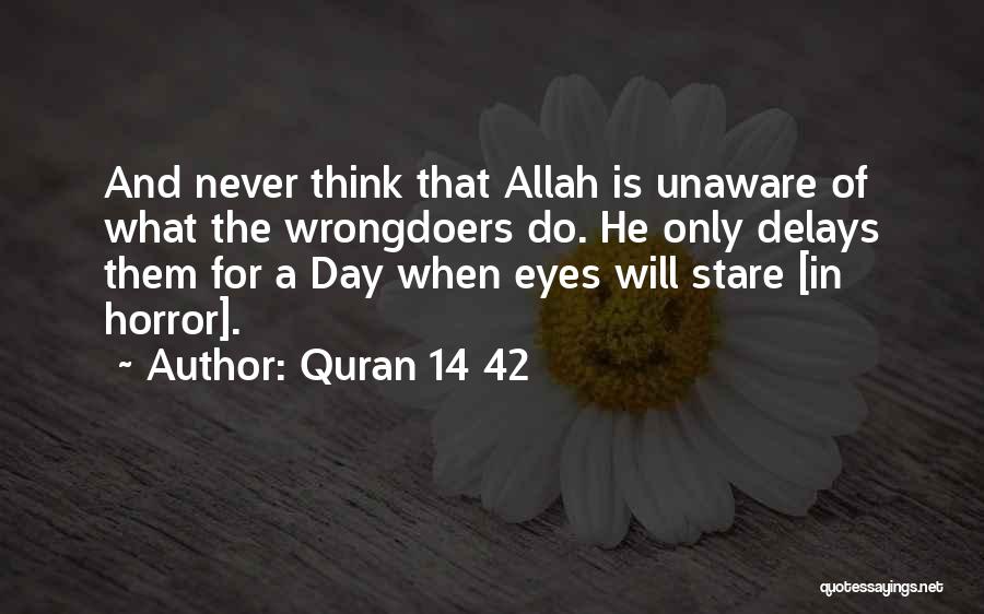 Allah In The Quran Quotes By Quran 14 42