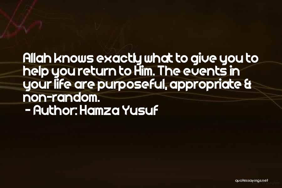 Allah Knows Best For Us Quotes By Hamza Yusuf