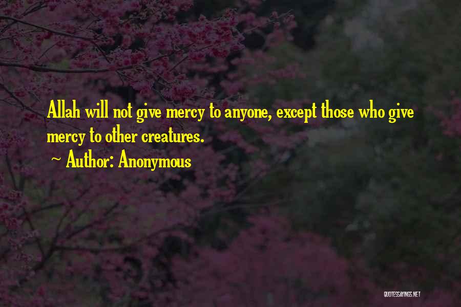 Allah Mercy Quotes By Anonymous