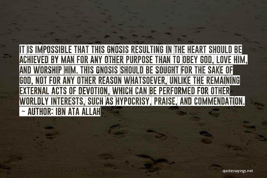 Allah's Love Quotes By Ibn Ata Allah