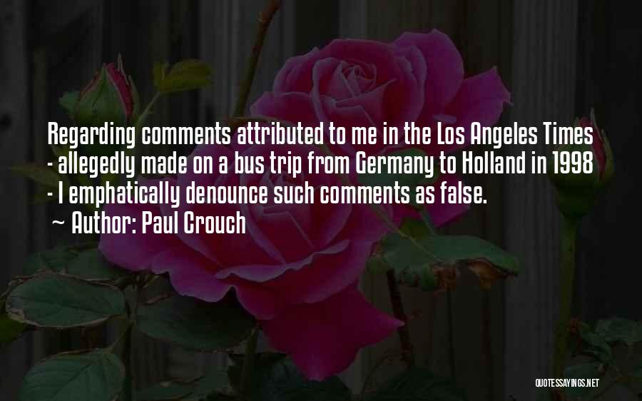 Allegedly Quotes By Paul Crouch