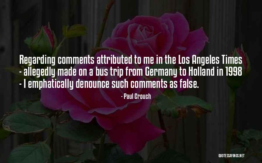 Allegedly Quotes By Paul Crouch