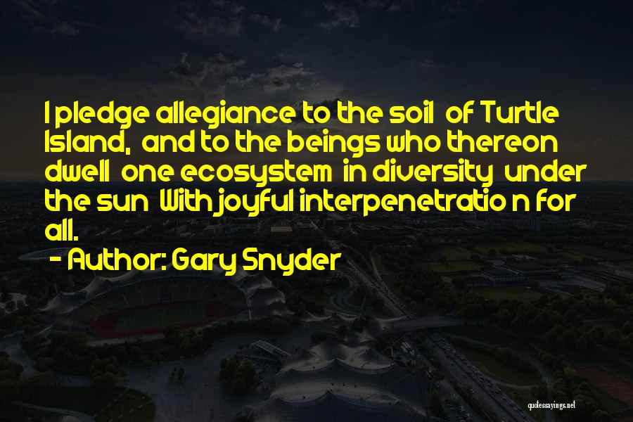 Allegiance Quotes By Gary Snyder