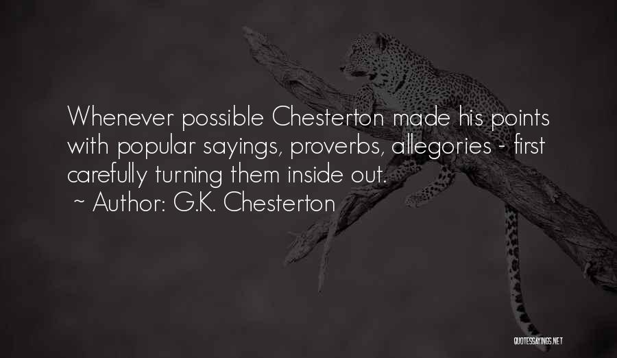 Allegories Quotes By G.K. Chesterton