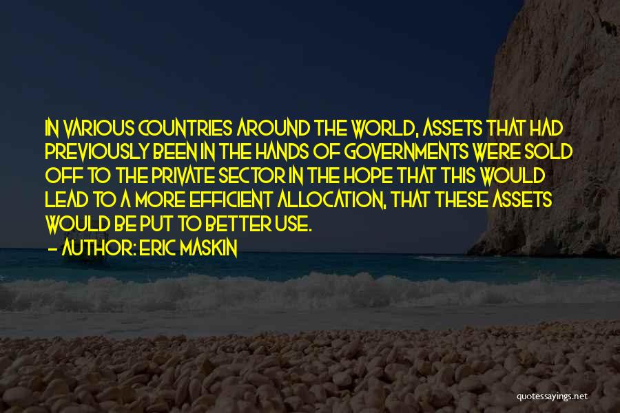 Allocation Quotes By Eric Maskin