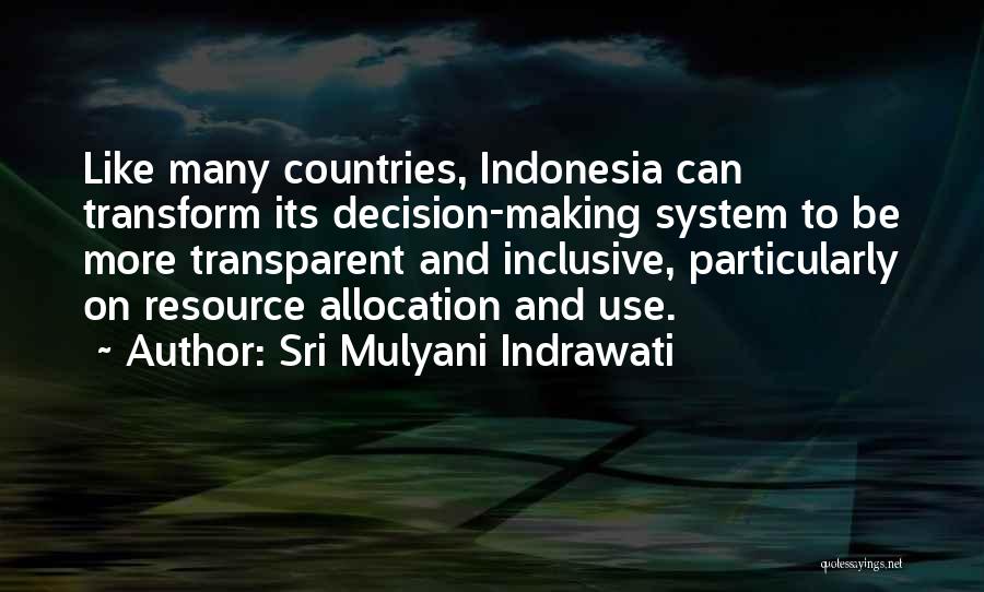 Allocation Quotes By Sri Mulyani Indrawati