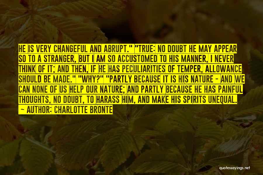 Allowance Quotes By Charlotte Bronte