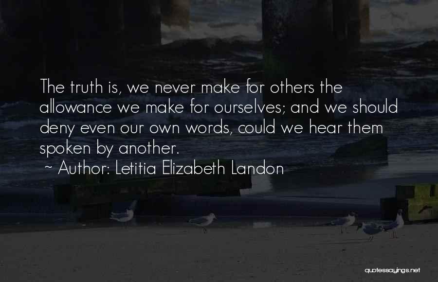 Allowance Quotes By Letitia Elizabeth Landon