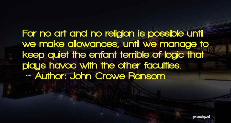 Allowances Quotes By John Crowe Ransom