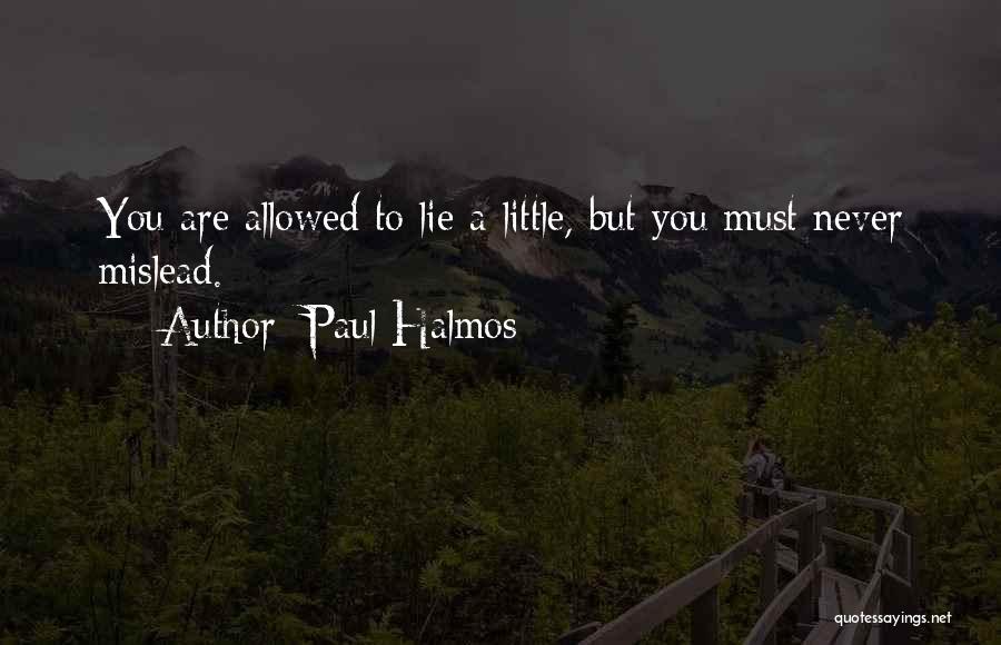 Allowed Quotes By Paul Halmos