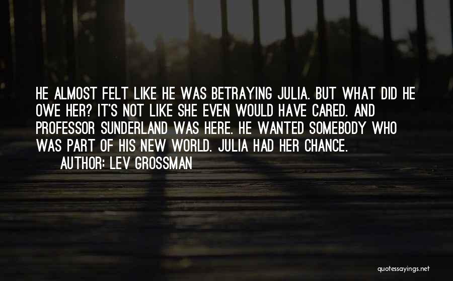 Almost Cared Quotes By Lev Grossman