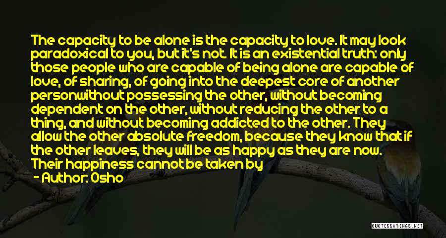 Alone But Not Happy Quotes By Osho